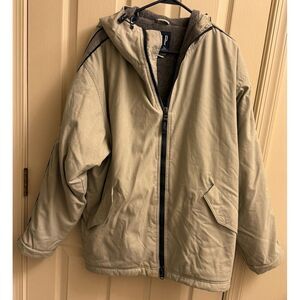 Vintage Gap Coat Heavy Green Blue Size Large‎ Hooded Double Layered